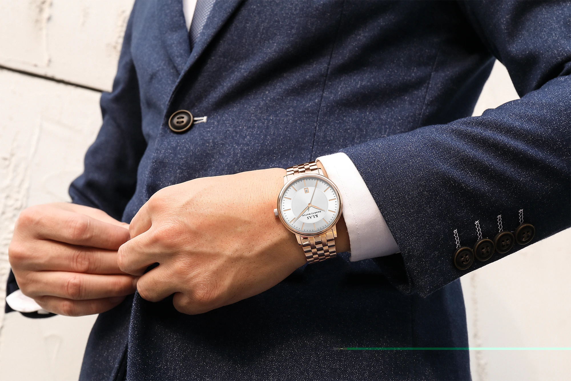 Reloj de pulsera informal de lujo para hombre, marca personalizada, precio al por mayor, marca KLAS de China, nuevo|Relojes de cuarzo| -