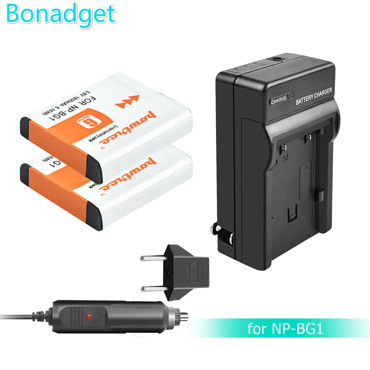 

Bonadget 1800mAh NP-BG1 NP BG1 Battery+Charger For SONY Cyber-shot DSC-H3 DSC-H7 DSC-H9 DSC-H10 DSC-H20 DSC-H50 DSC-H55 L10