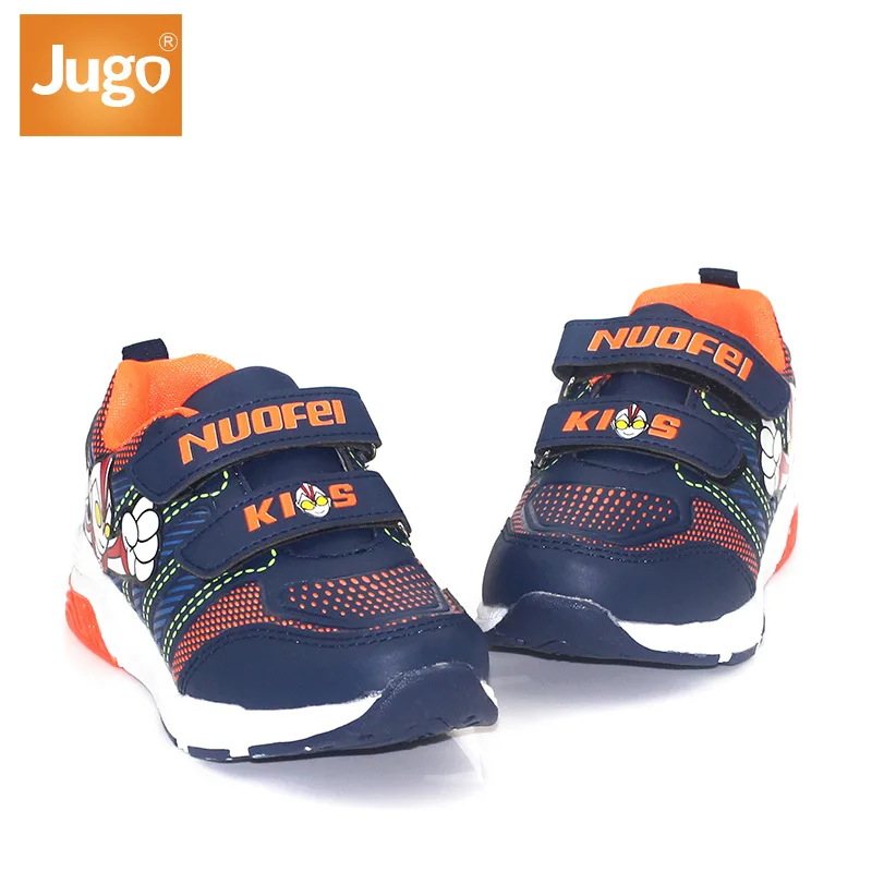

18 New Style CHILDREN'S Shoes Lighting Athletic Shoes Double Velcro Cartoon BOY'S Children Running Shoes Flashlight Spring And A