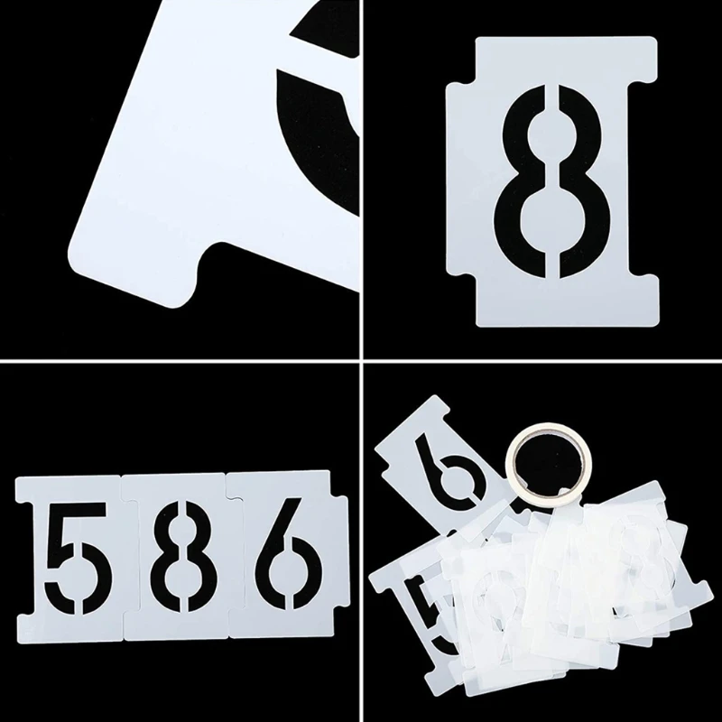 Alphabet Letter Stencils 4 Inches 36 Pcs Reusable Plastic -  Denmark