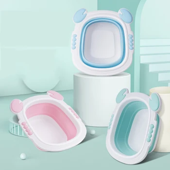 

Baby Washbasin Foldable Footbath Cartoon Children's Washbasin Wash Fart Basin Easy To Clean Easy To Carry Safe And Non-Toxic