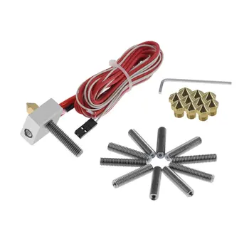 

MK8 Extrusion Head 10x 30mm Throat 0.4mm Nozzle for 3D Printer practical portable durable accessory