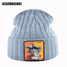 Модная Зимняя Шапка-бини с драконом для мужчин, вязаные шапки GOKU, мужские шапки с вышивкой, теплые шапки, женские шапки в стиле хип-хоп