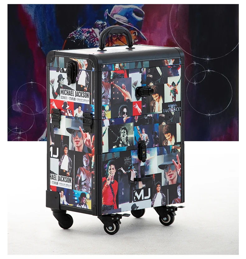 Cosmetic case Tattoos Toolbox Manicurist bag artist Makeup Bags barber Box Rolling Travel Luggage whell Suitcase