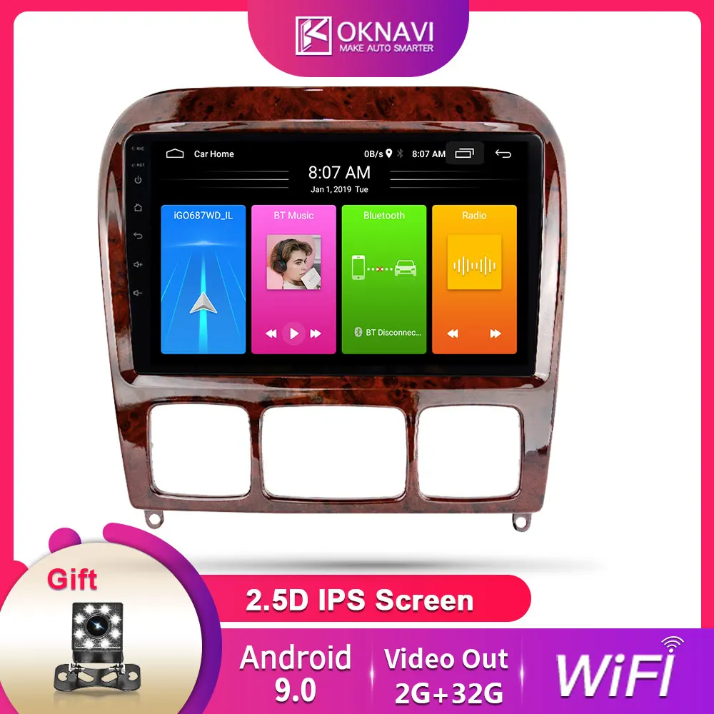 

Android 9.0 For Mercedes Benz S Class W220 S280 S320 S350 S400 S430 S500 S600 1997-2007 Navigation Car Radio Multimedia Player