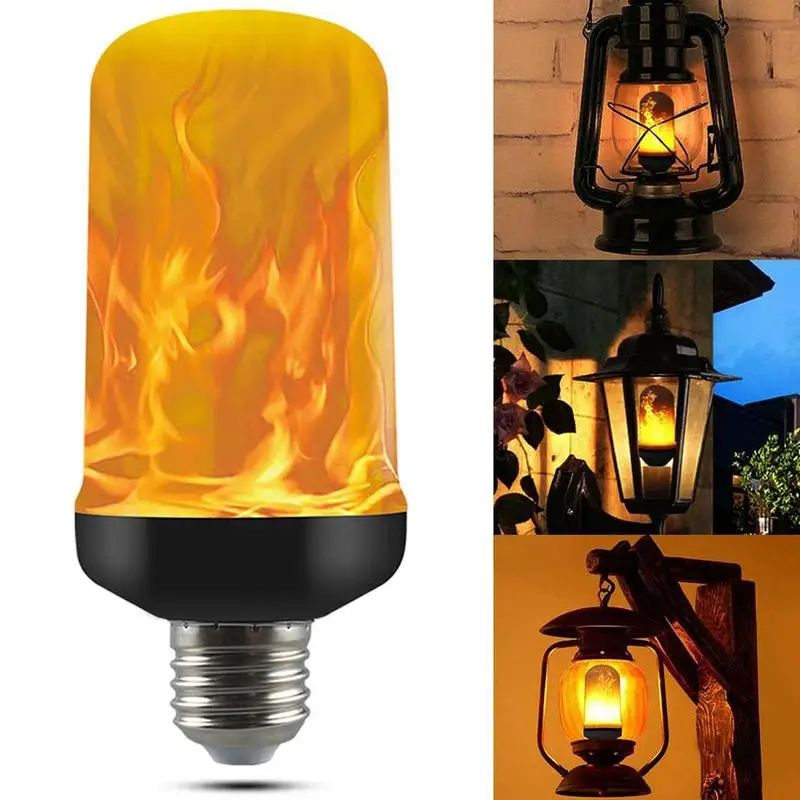 Creative Lawn Outdoor Wall Lamp Garden Decoration Simulation Dynamic Flame Bulb Used In Family Gatherings | Дом и сад
