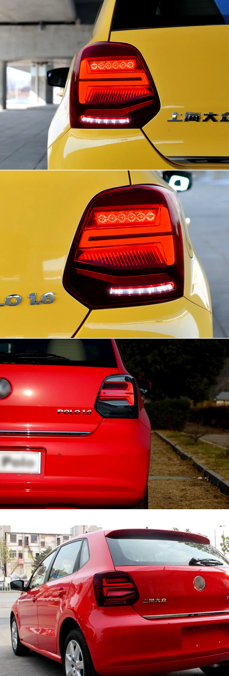 Автомобильный Стайлинг задний фонарь для Volkswagen Polo 2011- задний фонарь DRL+ Динамический сигнал поворота+ задний фонарь+ светодиодный тормоз