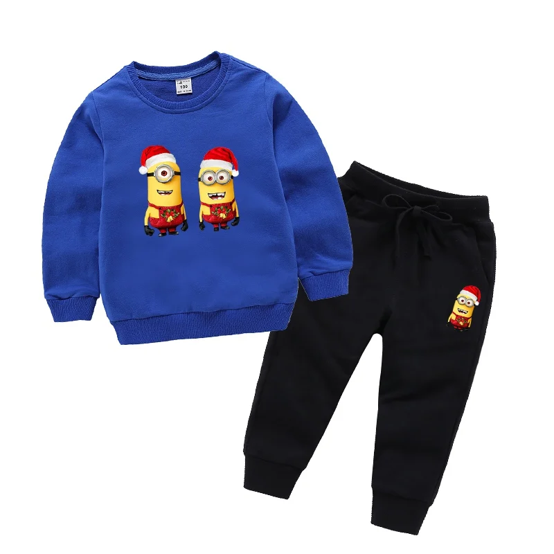 Рождественская Одежда для мальчиков и девочек на Рождество, Детская одежда пуловеры, спортивные штаны на весну-осень, детские толстовки