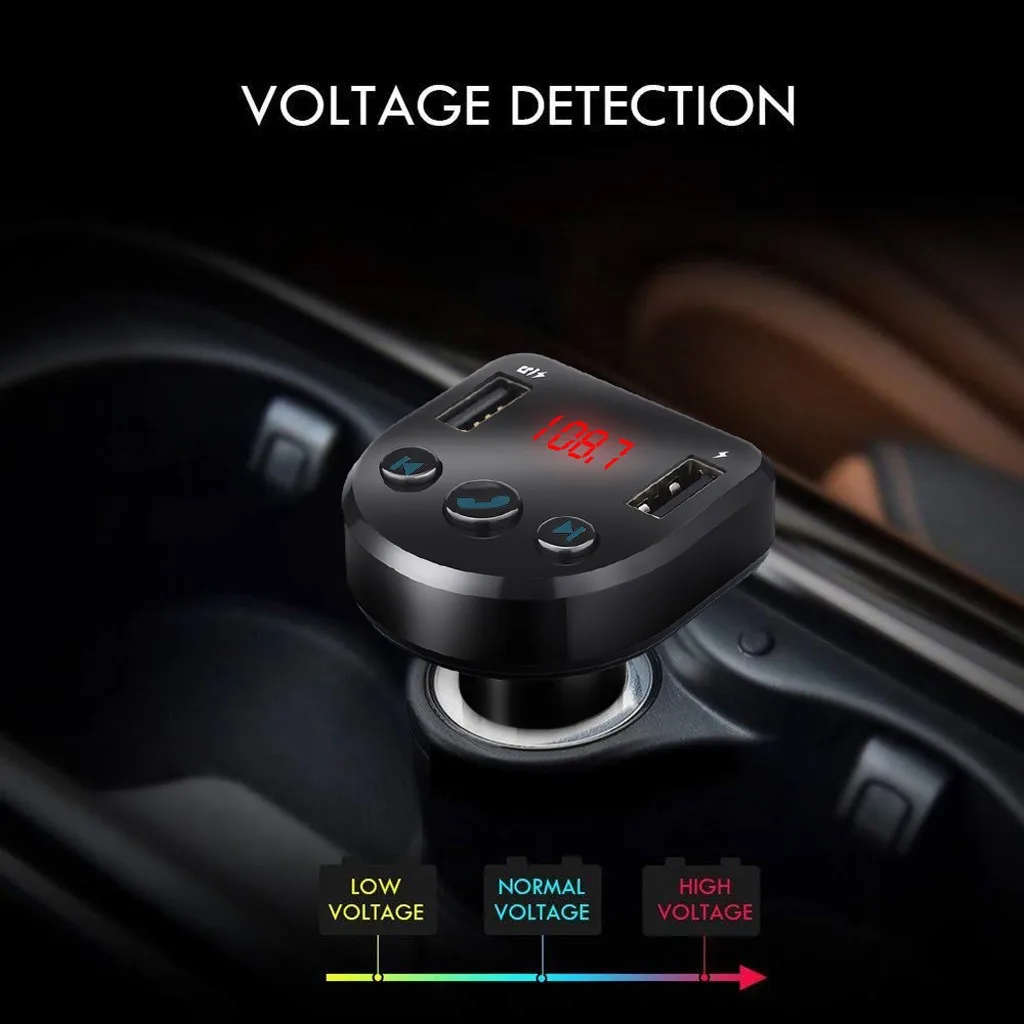 Автомобильное зарядное устройство с fm передатчиком Bluetooth приемник аудио MP3 плеер