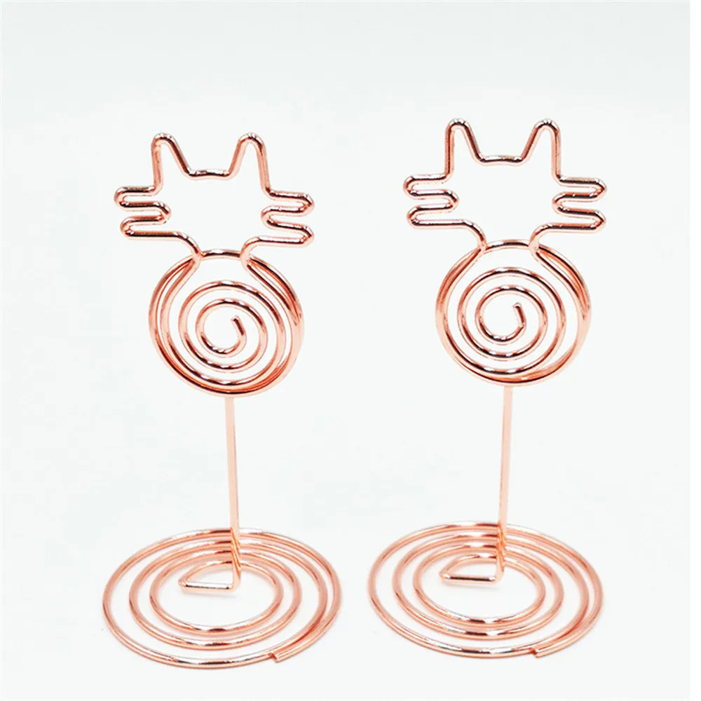 

2PCS Cute Cartoon Cat Card Holders Scrapbook Photo Clamps Memo Clips Table Decorations Office Desk Organizer Wedding Supplies