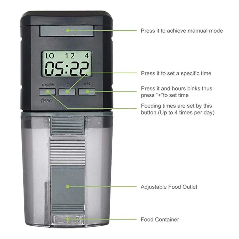 Fish Feeder Unit Automatic Feeding Unit 20032005 Fish Automatic Feeder Af2009d Electronic 3 kinds of battery