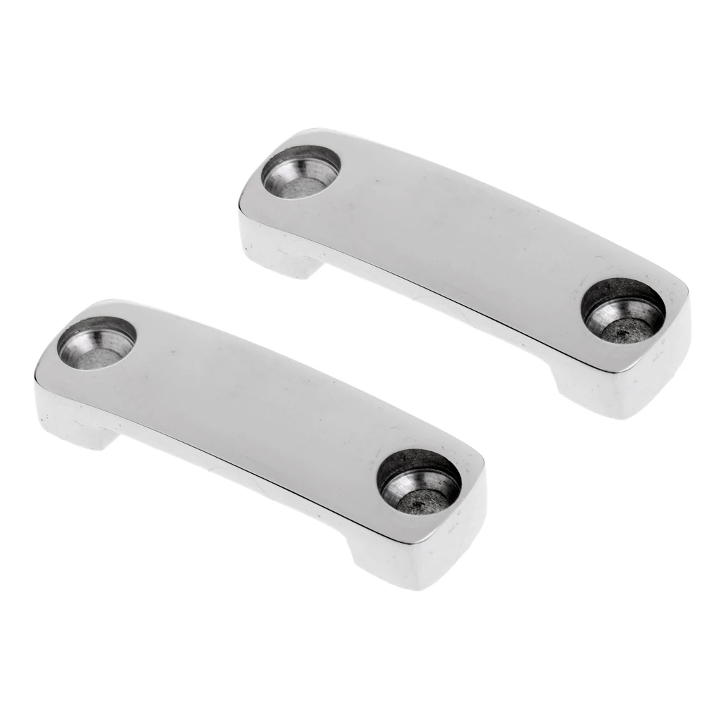 2 Pieces Marine Grade Stainless Steel Boat Deck Fitting Hardware Rope Connection Mount Eye Strap Tie Down Loop