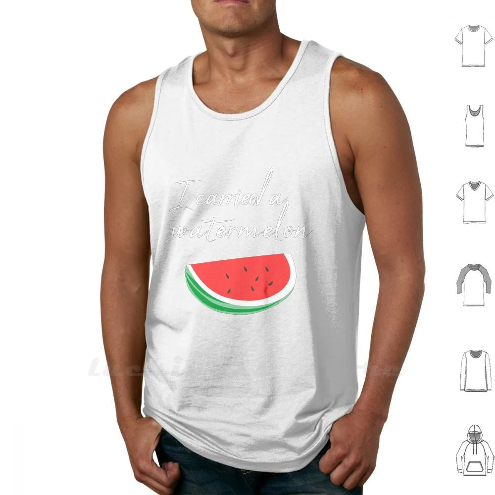 I Carried A Watermelon Gift Idea Sleeveless Tank Top Vest Cotton Water Melon Carry Baby Dirty Dancing Quote Citation Movie Tank Tops Aliexpress