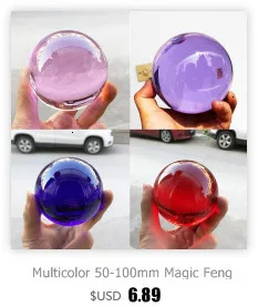Многоцветный 50-100 мм волшебный фэн-шуй хрустальный шар линзбол хрустальный шар Сферический стеклянный шар подарки на день рождения настольный домашний декор украшения