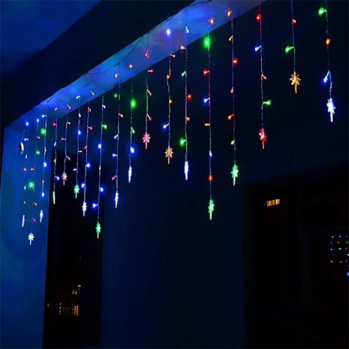 3,5 м Рождественский светодиодный Кулон в полоску свет Droop 0,3-0,6 м занавес сосулька гирлянда светодиодный светильник вечерние садовые сцены Открытый водонепроницаемый Декор