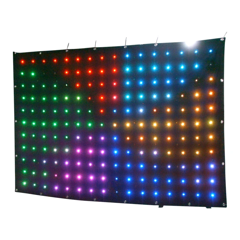 

P180MM LED Motion Drape 1.8M*3M LED Vision Curtain Remote Control DMX512 for Mobile Dj Band Night Club Stage Backdrop