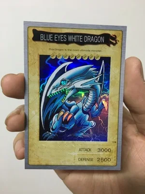 Yu Gi Oh Green Eye White Dragon SR Face Flash BANDAI Bandai самодельная открытка флеш-карточная игрушка серия хобби игровая коллекция карта аниме