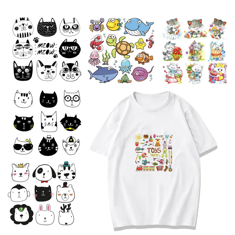 Набор патчей с мультипликационным животным утюжок для переодевания милая собака