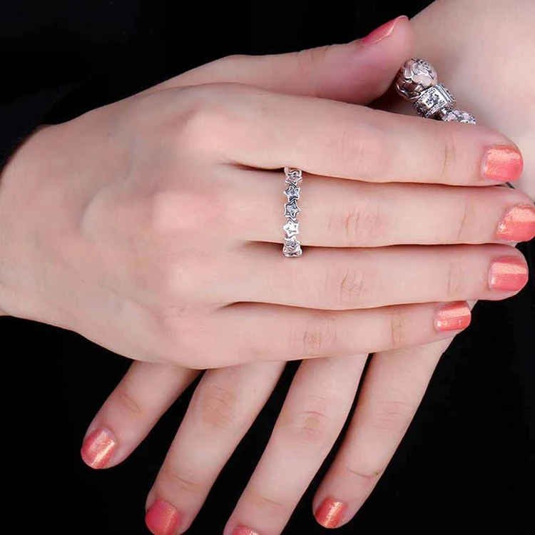 Jewelrypalace 925 пробы серебро Мода звездное небо стекируемые перстни для девочек подарок на день рождения Мода Fine Jewelry Лидер продаж