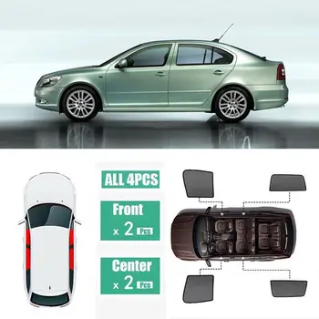 

For Skoda Octavia 2008-2014 4Pcs Windows Sunshade UV Ray Protector Mesh Block Privacy Visor