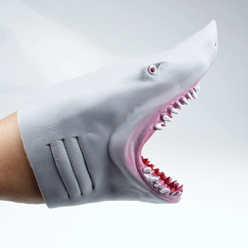 

Halloween Shark Hand Puppet for Story Animal Head Gloves Animal Head Hand Puppet Realistic Shark Model Figure Toy For Kids Gift