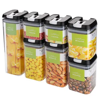 

7 Pcs Set Collecting Tank Storage Box Food Storage Container Set Container Box Rice Grain Collection Home Moisture Proof Tight