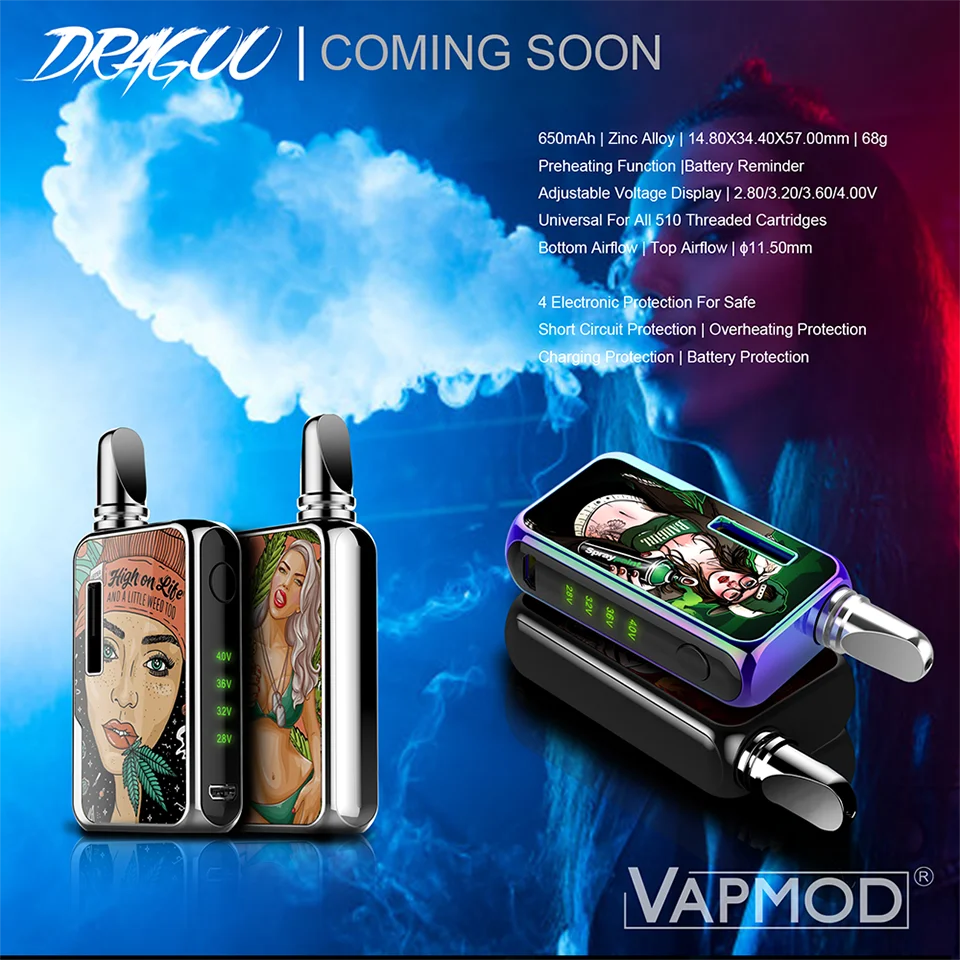 Electronic Cigarette Veeape Vapmod Dragoo 3D Express Kit 650mAh LED indicators for 510 Atomizer BOX Mod Vaporizer Vape pen kit (5)