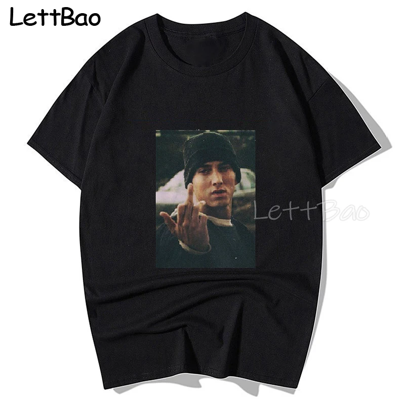 Футболка Eminem Мужская в стиле унисекс смешная тенниска из 100% хлопка хип-хоп топ