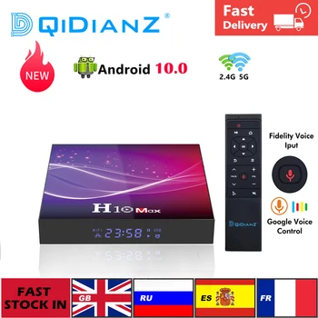 

2020 Android 10.0 H10 MAX Smart TV Box H616 Quadcore 4GB HDR WIFI 6K Google media player Youtube Set-top box pk hk1max h96 x96