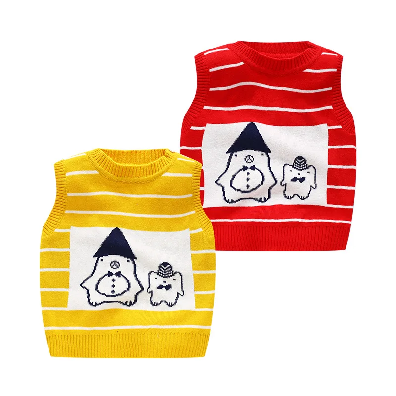 Вязаный жилет для малышей г. Осенний детский жилет Хлопковый вязаный свитер для детей от 1 до 2 лет детский жилет