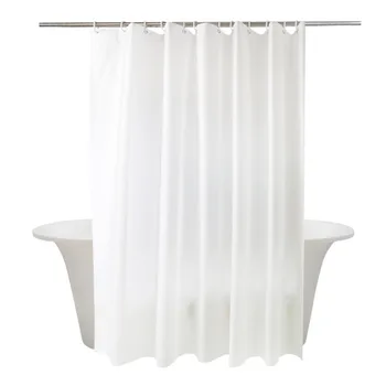 

Shower Curtain Bathroom Decoration Home Hotel Luxury White Color Mould Proof Curtain