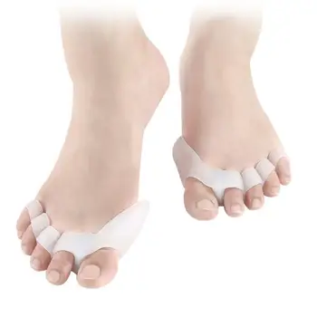 

1PC Silicone Gel Silicone Bunion Corrector Toe Separator Comfortable Wing Five-hole Hallux Valgus Straightener Toe Cover Tool