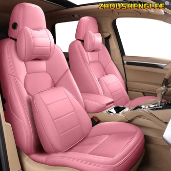 

ZHOUSHENGLEE Make Custom Leather car seat cover For VW T-Cross C-TREK Volkswagen CC SANTANA JETTA BORA Automobiles Seat Covers
