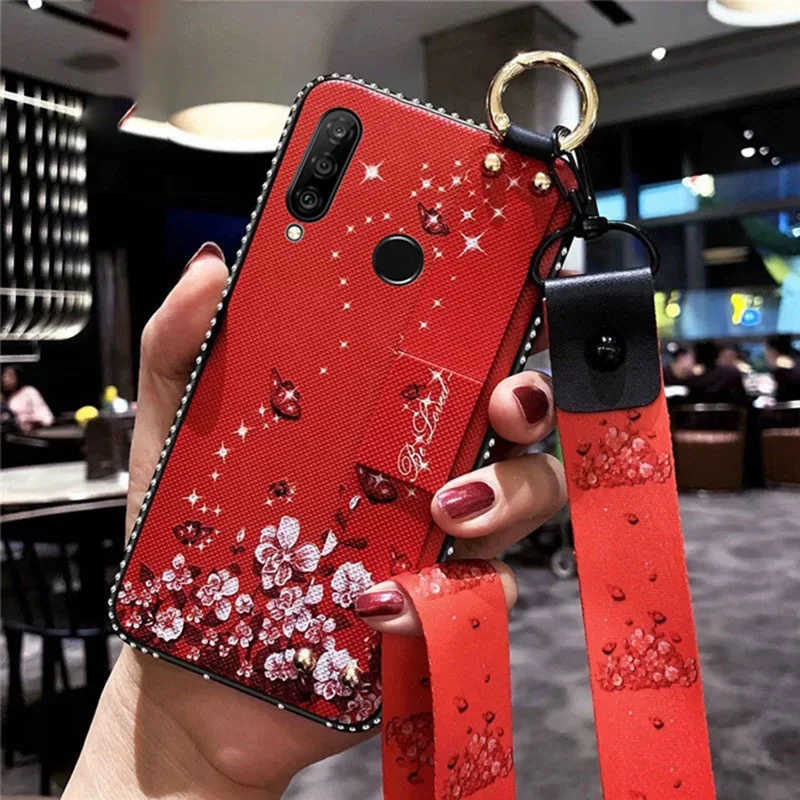 Чехол с ремешком на запястье для Huawei Y5 Y6 Y7 Y9 Prime 2018 2019 P Smart Plus винтажный держатель