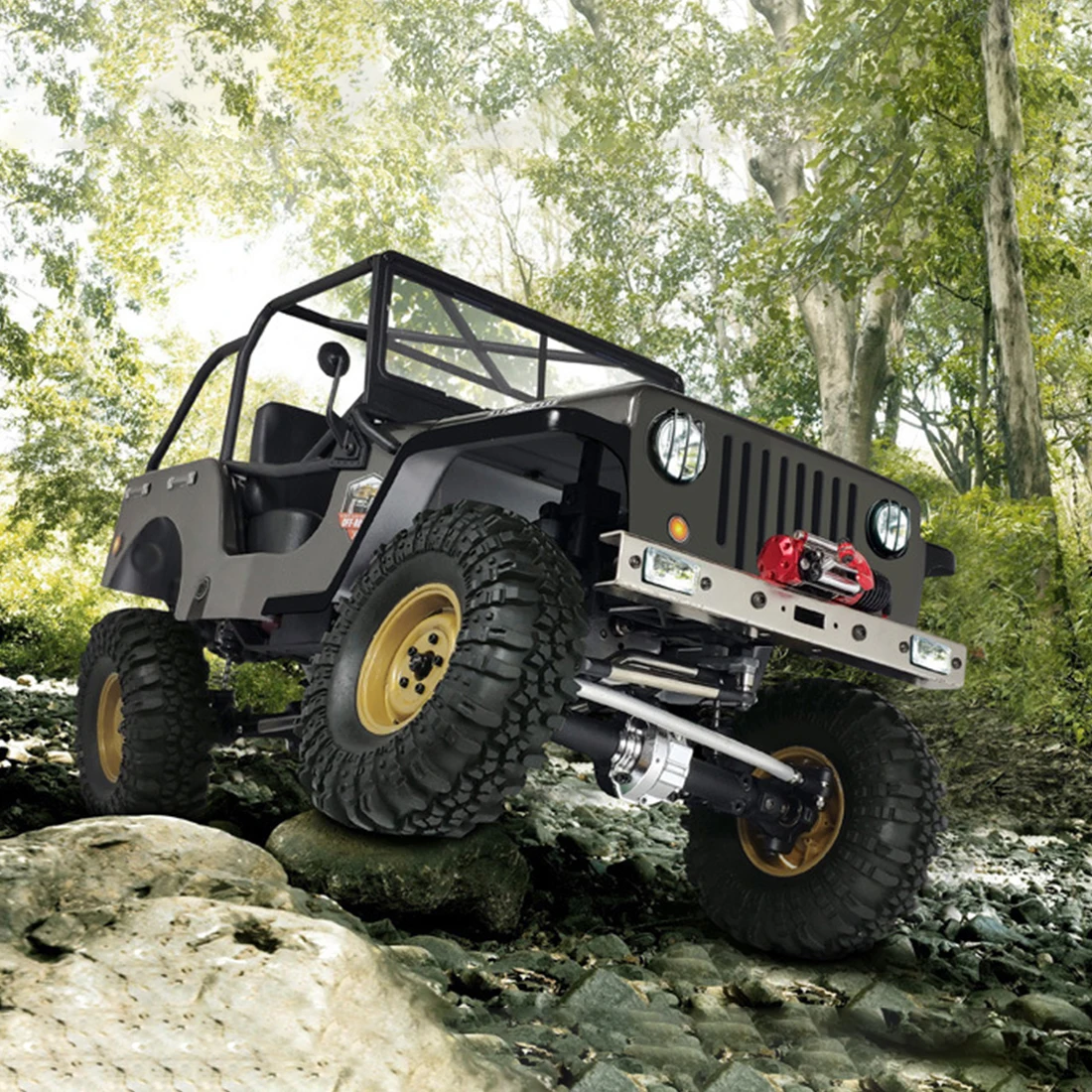 RGT альпинистский автомобиль RC автомобиль 86010CJ 1/10 4WD 15 км/ч вездеход внедорожник Рок Гусеничный-RTR версия США вилка Металл Серый