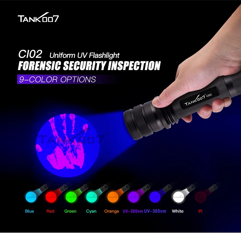 NEW LED UV Black Light Torch Ultra Violet Gas Leak Forensic Blood Detector UK-N 