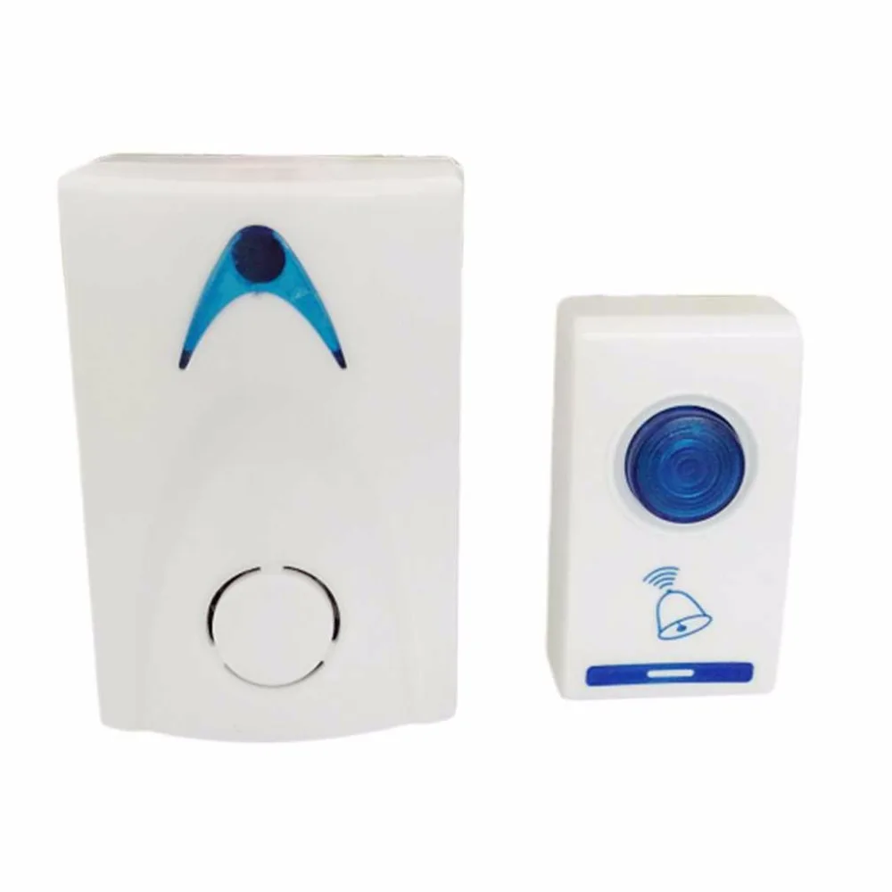 

504D LED Wireless Chime Door Bell Doorbell & Wireles Remote control 32 Tune Songs White Home Security Use Smart Door Bell