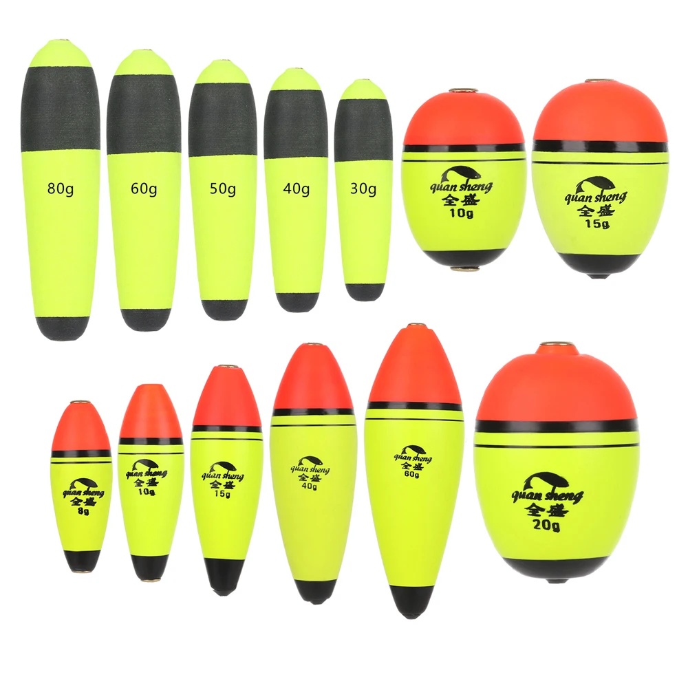 2pcs EVA Sea Fishing Float Long/Oval Shape Buoyancy Plastic Foam Ball