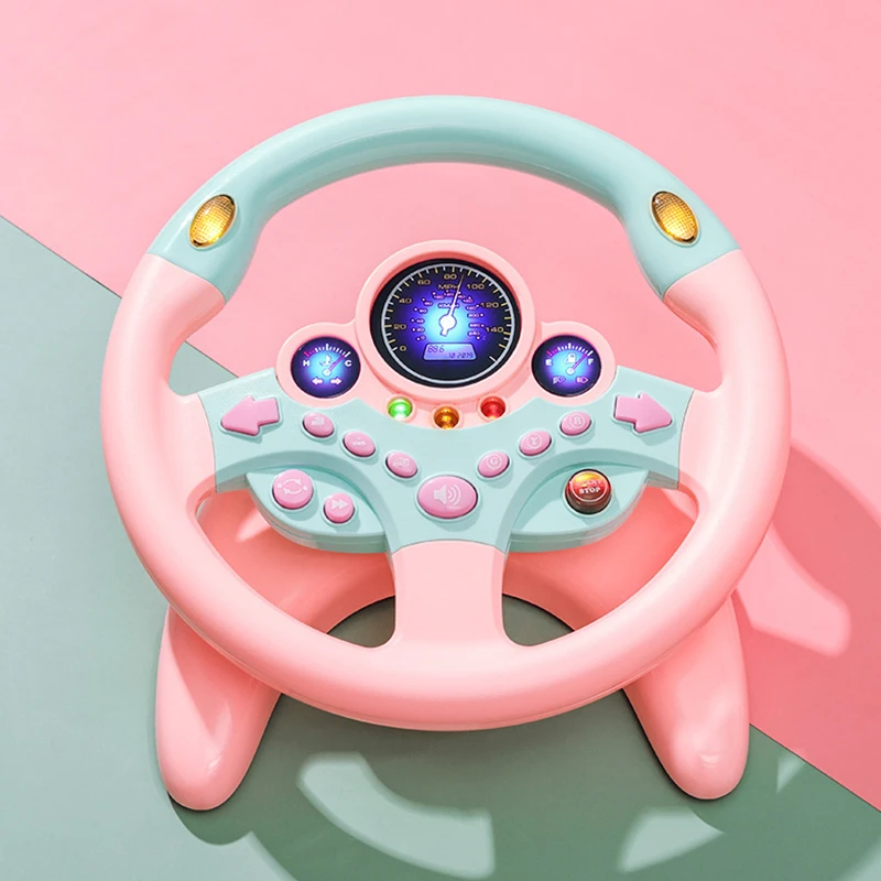 Volante de simulación de coche de conducción para niños, juguetes interactivos con sonido ligero, Musical, educativo, regalo