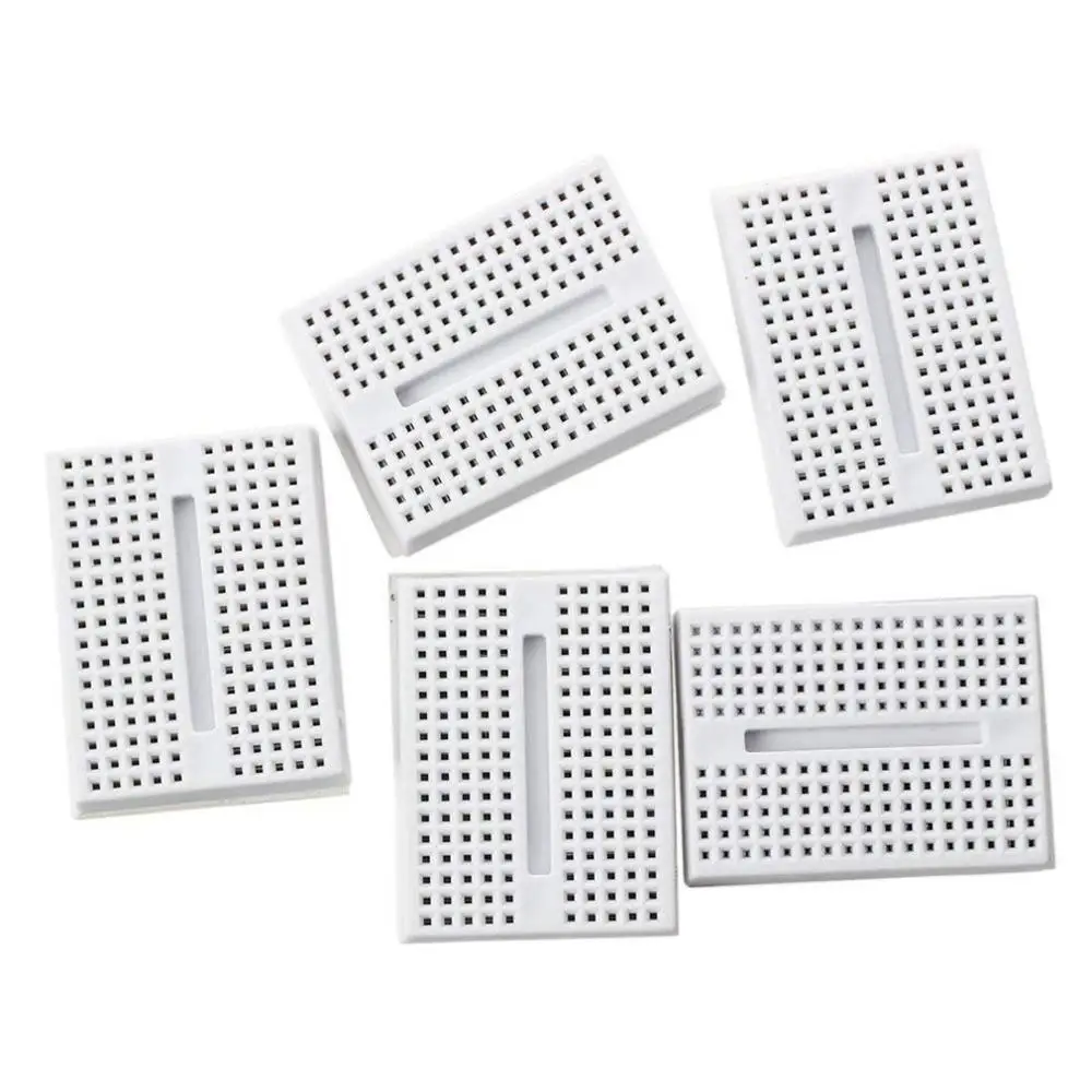 5Pcs 170 Tie-points Mini White Solderless Prototype Breadboard for Arduino