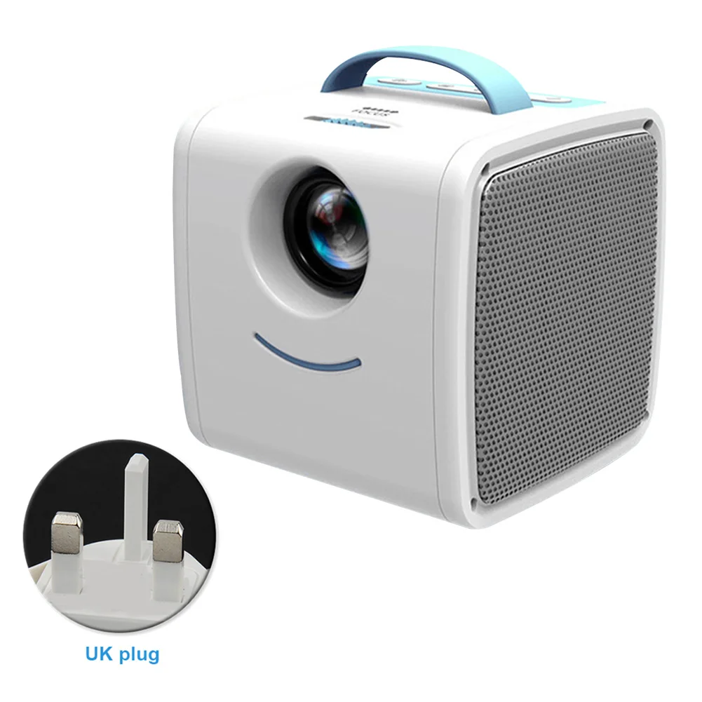 UK Plug 1080P портативный мини-проектор для домашнего кинотеатра, обучающий, Full HD, напольный, для истории, светодиодный, детская игрушка, для образования, ЖК-дисплей, подарок - Цвет: UK Plug