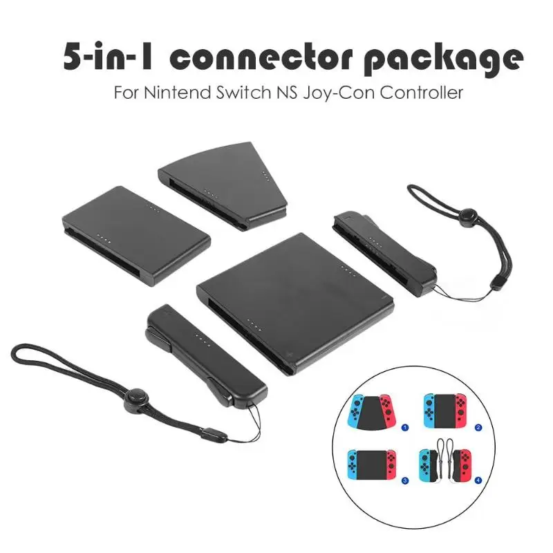 1set 5 in 1 Connector Pack Hand Grip Cover for Nintendo Switch Joy-Con Gamepad High-tech Surface Treatment Technology Strong