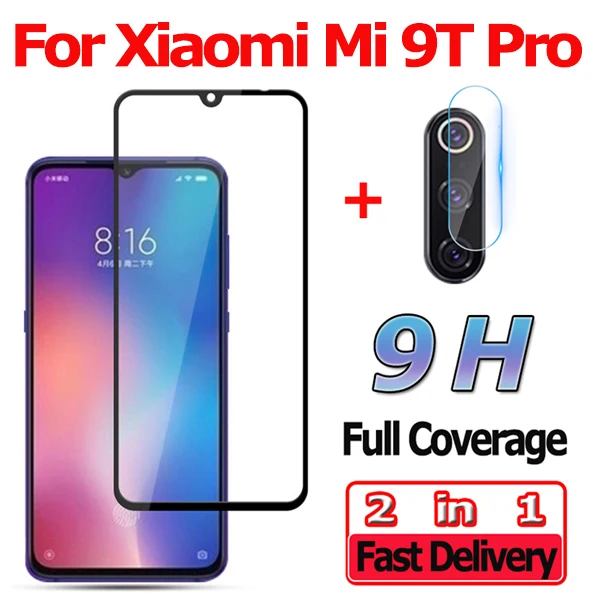 2-в-1 защита экрана Xiaomi Mi 9T Pro Mi 9SE закаленное стекло Mi9t защитное cтекло Mi 9 SE защитная пленка ксиоми ми 9 се защитное стекло на ми 9se стекло ми 9т про kамера стекло сяоми ми 9 т стекло Xiaomi 9T Pro glass - Цвет: Mi 9T Pro 2-in-1