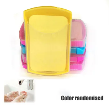 

50pcs/box Foaming Soap Paper Cleaning Moisturizing Hiking Outdoor Camping Skin Care Scented With Box Hand Washing Disposable