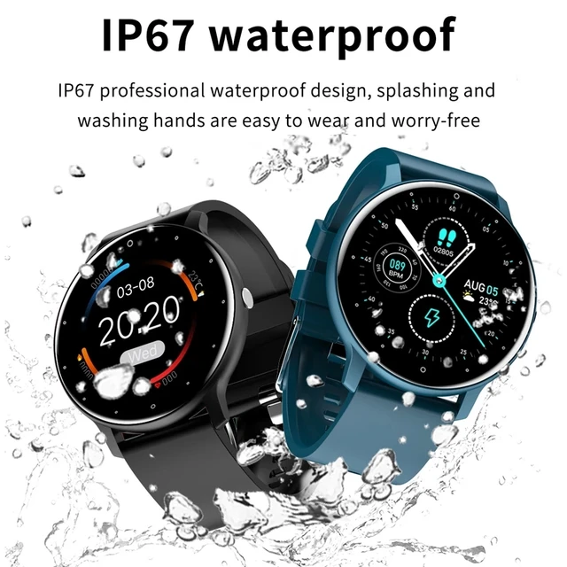 Smart Watch Men Full Touch Screen Sport Fitness Watch IP67 Waterproof Bluetooth For Android ios smartwatch Men+box 3