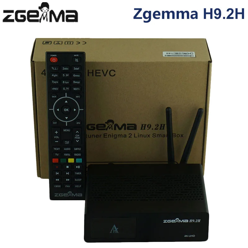 2 шт./лот dhl Бесплатная ZGEMMA H9.2H DVB-S2/ DVB-C/T2 H.265 ma2 Linux 4 1 Система DVB Декодер приемник с