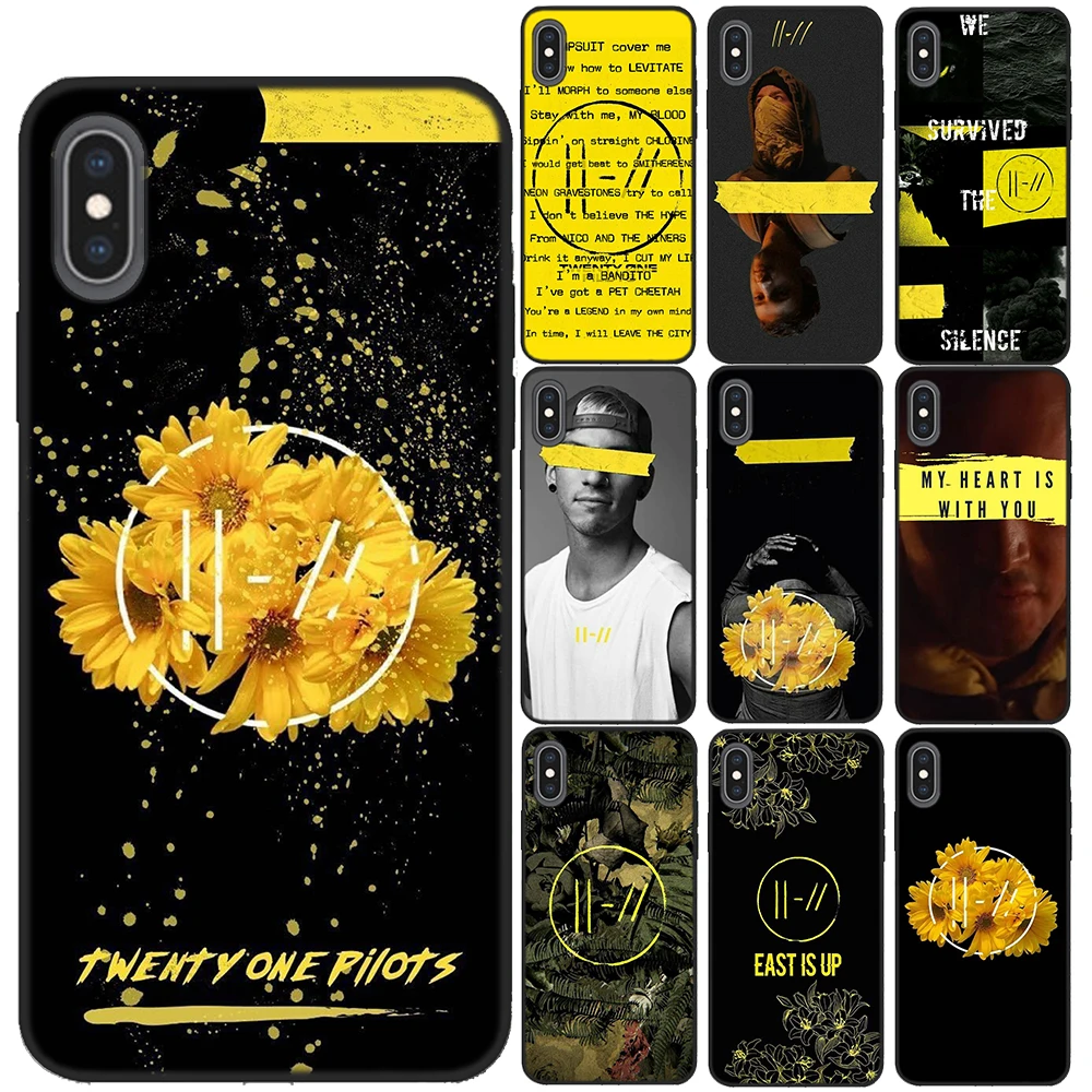 Twenty One Pilots 21 Мягкий чехол из ТПУ для Iphone x XS XR MAX 7 8 6S 6 Plus 5 5S SE Черный кремний телефона