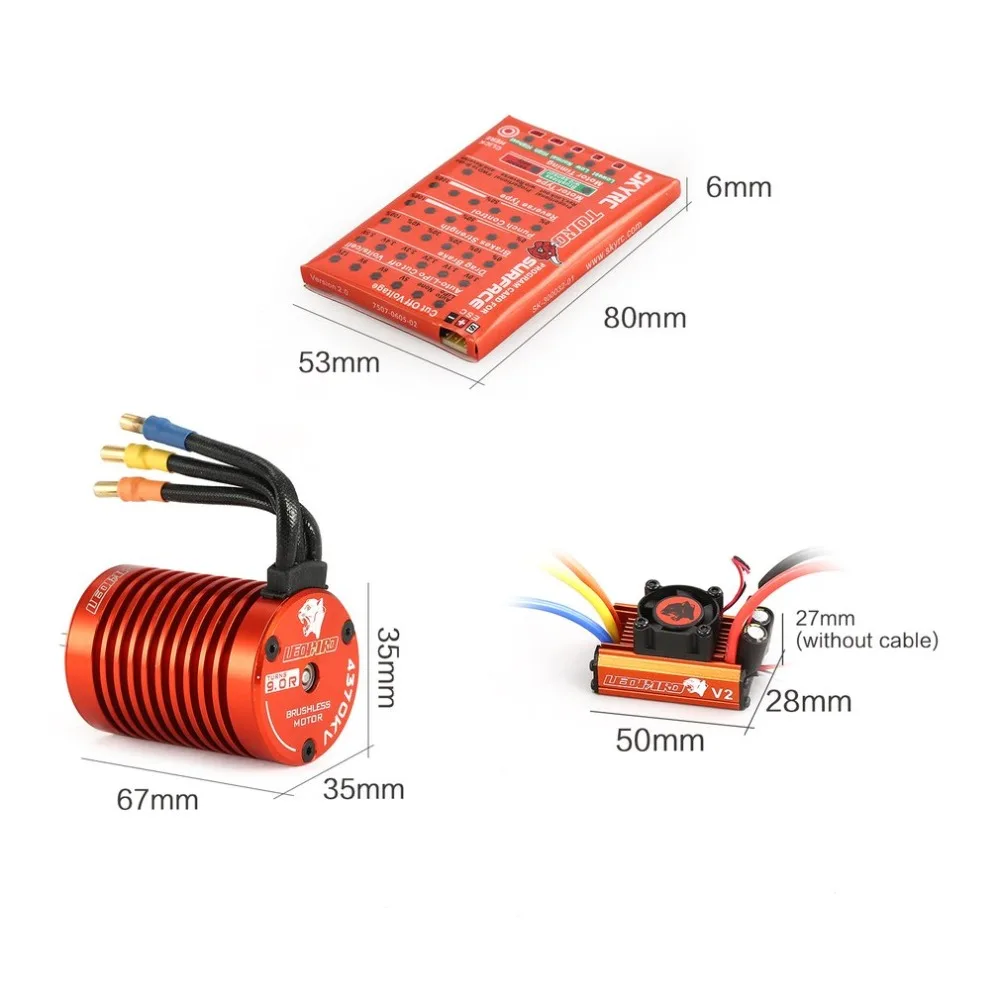 SKYRC SK-300042-02 9T 4370KV бесщеточный двигатель 60A бесщеточный ESC Программирование карты комбо набор для 1/10 RC автомобиль грузовик
