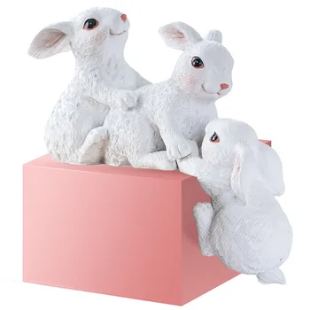 

Rabbit Ornament Decoration Mounted Ornament Creative Home Modern Minimalist Nordic Handicraft TV Cabinet Cabinet Knick-Knacks