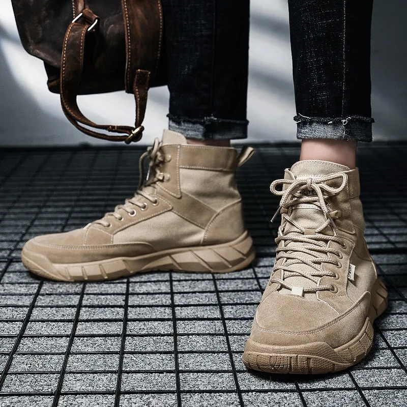 

High-top Board Shoe Versatile Trend Suede Hight-top Suede Leather Versatile Casual Air Force One Casual Shoes